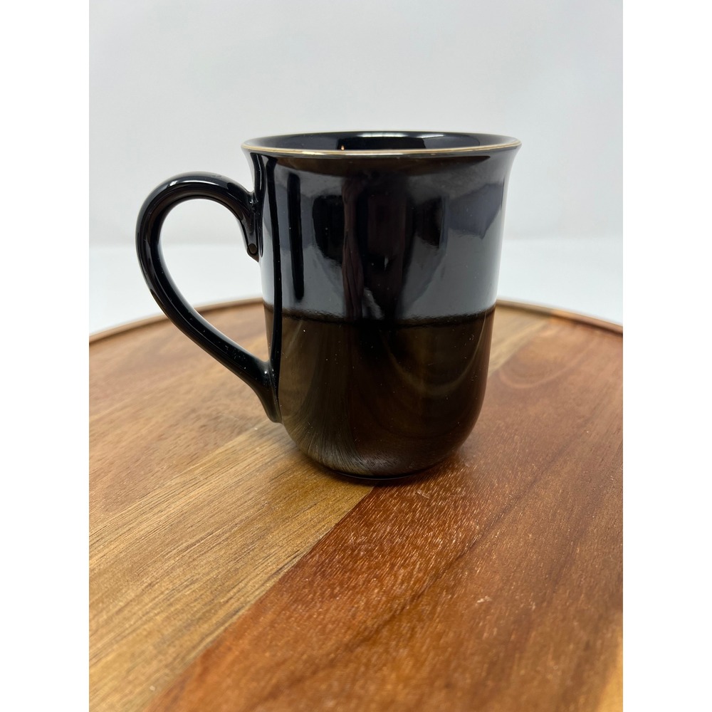Goryu Rose Japan Black Mug Set Red Rose Gold Trim Coffee Tea Cup Pair - Picture 5 of 10